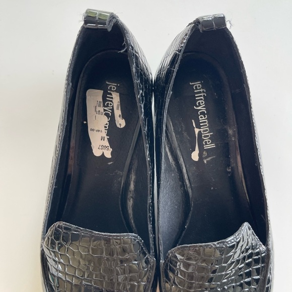 Jeffrey Campbell Viona Croc Embossed Pointed Toe Loafer - 7 - Picture 5 of 6